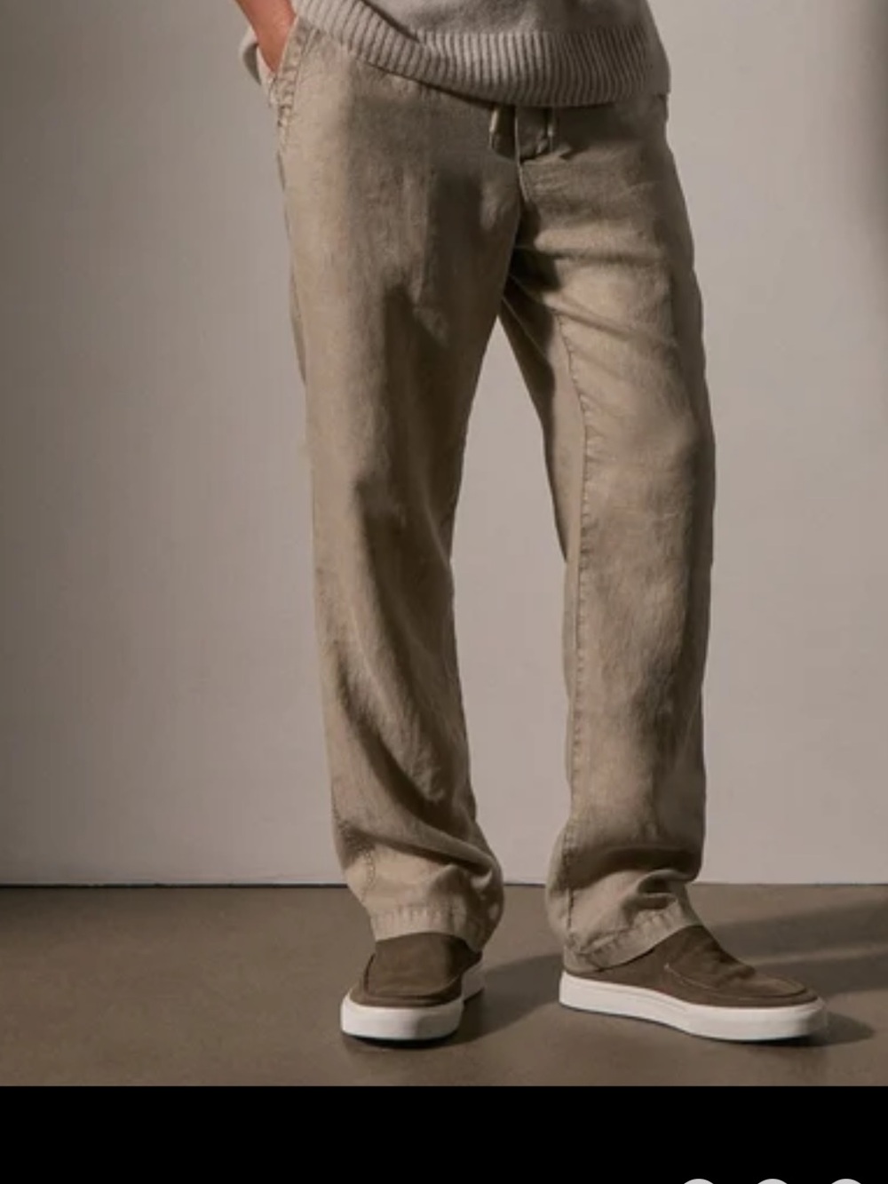 James Perse Men's Relaxed Fit Linen Slub Pants Size 3/L